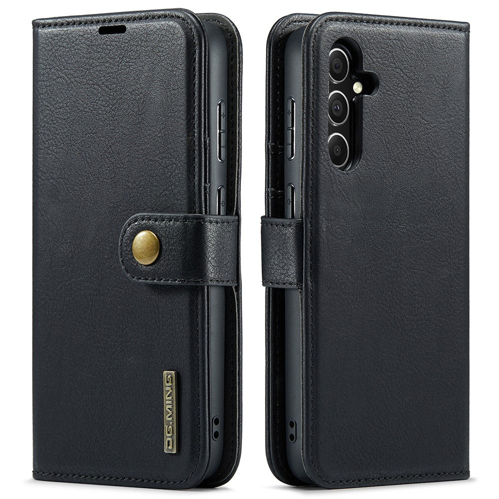 DG.MING for Samsung Galaxy S23 FE Detachable Phone Cover Split Leather Wallet Stand Phone Case