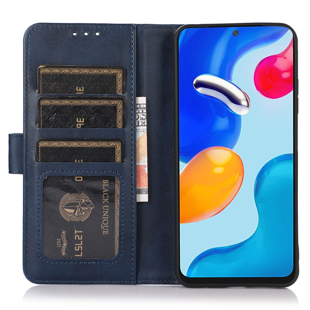 For Oppo A58 5G Cowhide Texture Phone Case Folio Flip Wallet Stand Leather Phone Cover