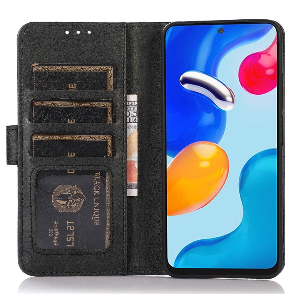 For Oppo A58 4G Cowhide Texture Phone Case Wallet Stand Shockproof Leather Phone Cover