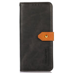 KHAZNEH For Oppo A58 5G Leather Wallet Phone Cover Foldable Stand Cowhide Texture Case