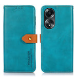 KHAZNEH For Oppo A58 5G Leather Wallet Phone Cover Foldable Stand Cowhide Texture Case