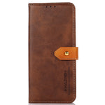 KHAZNEH For Oppo A78 4G Bump Proof Leather Wallet Phone Cover Stand Cowhide Texture Case