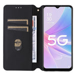 For Oppo A58 4G Rhombus Imprinted Wallet Phone Case Anti-drop PU Leather Stand Cover