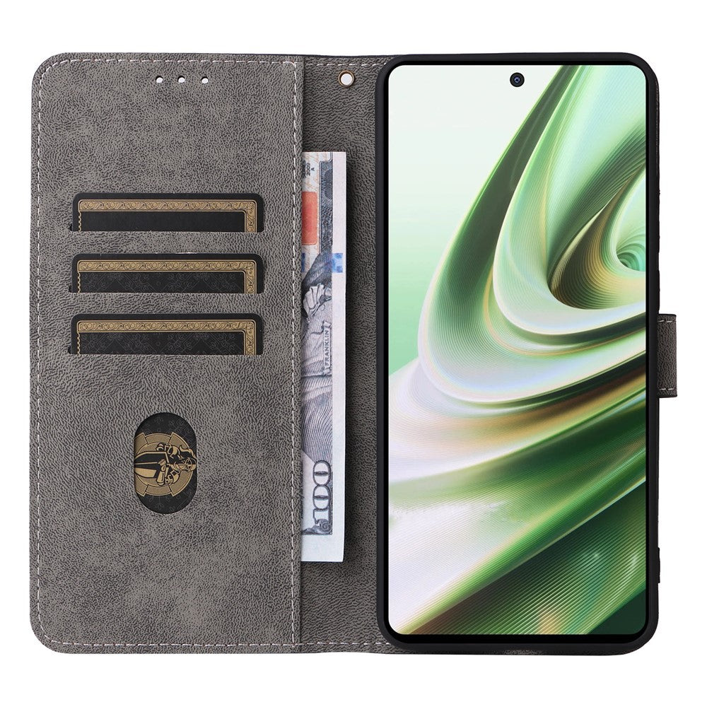 OnePlus Nord CE3 5G / Oppo K11 5G RFID-blockerande mobilmobilskal läderplånboksfodral med rem
