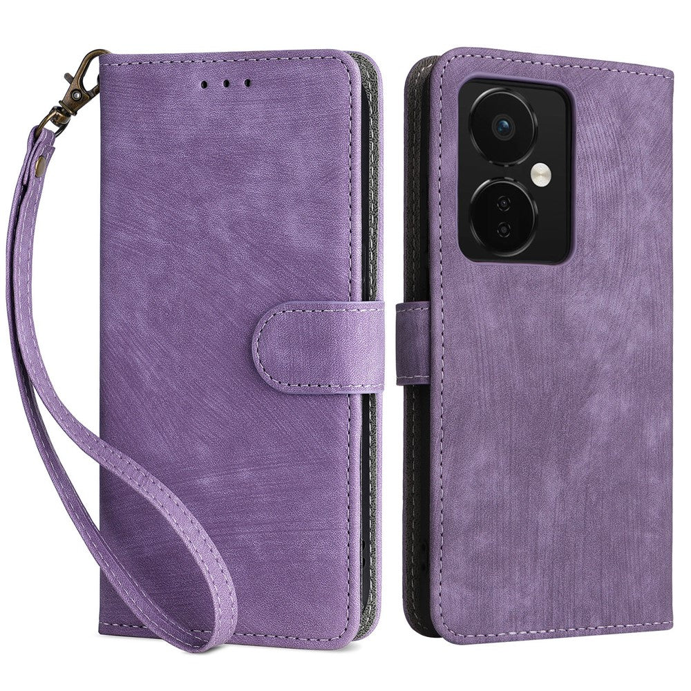 OnePlus Nord CE3 5G / Oppo K11 5G RFID-blockerande mobilmobilskal läderplånboksfodral med rem