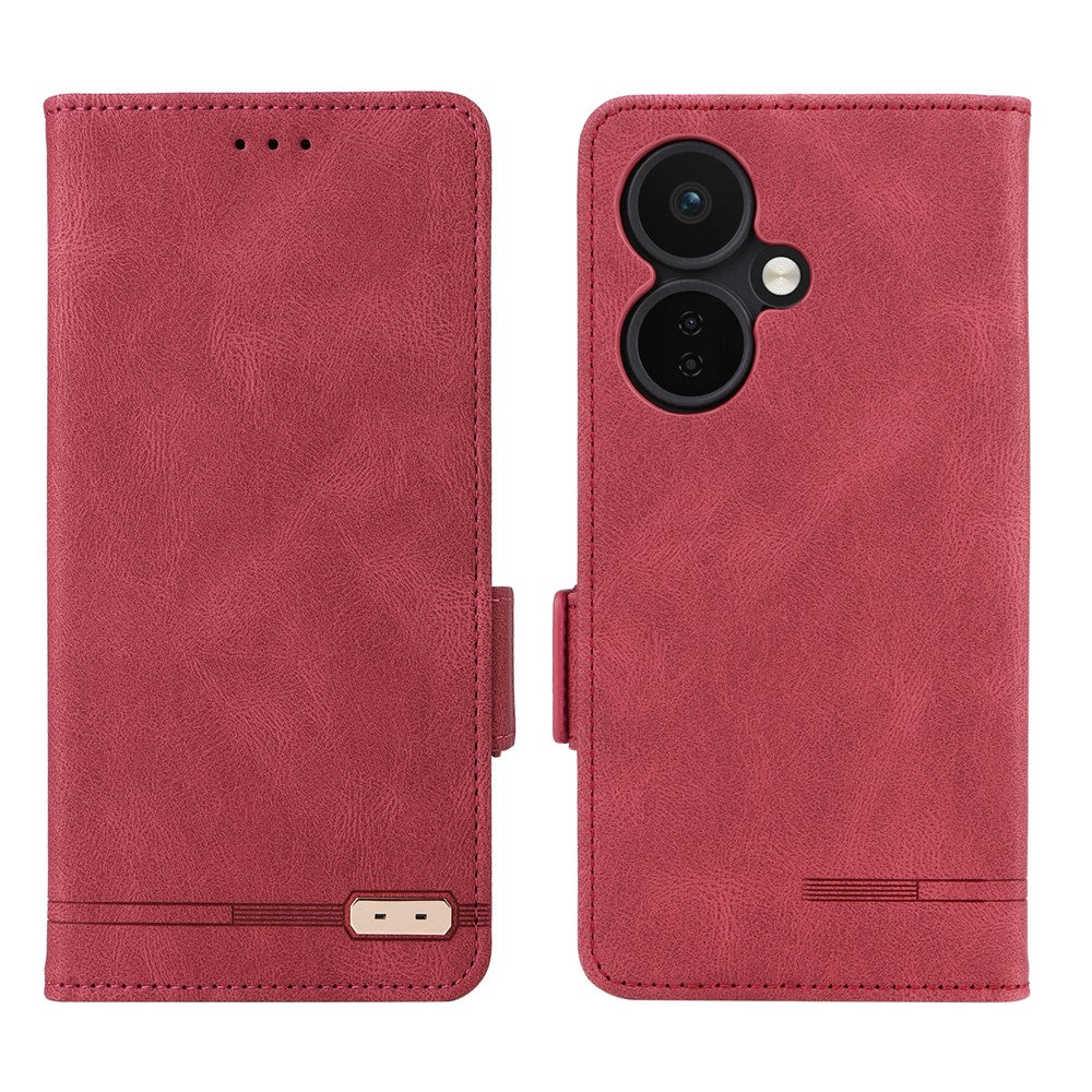 OnePlus Nord CE3 5G Hårdvarudekor mobilskal PU-läder Plånboksfodral Stativ Fallskyddande Fodral