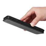 For Oppo A78 4G Card Slot Phone Case Carbon Fiber Texture PU Leather Stand Cover