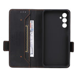 For Samsung Galaxy F34 5G / M34 5G PU Leather Wallet Phone Case with Hardware Decor and Anti-drop Stand Cover