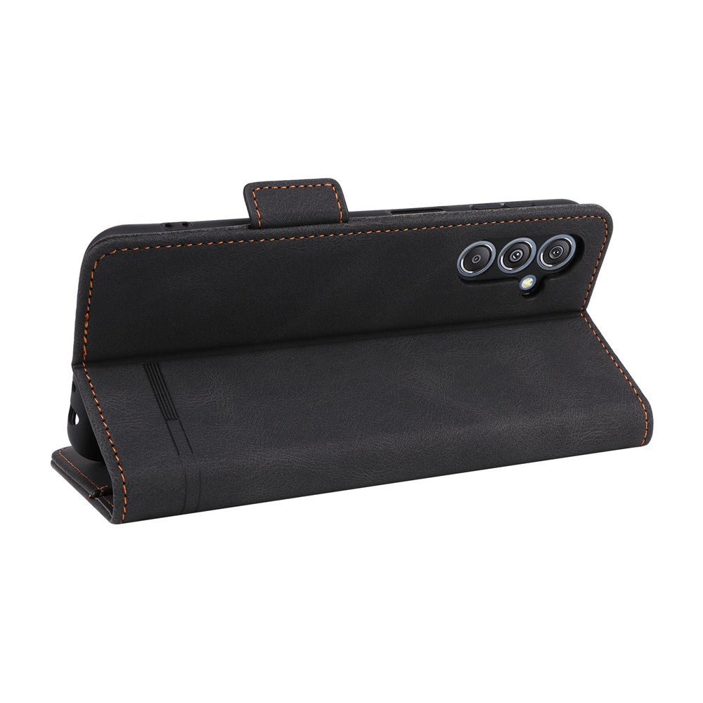 For Samsung Galaxy F34 5G / M34 5G PU Leather Wallet Phone Case with Hardware Decor and Anti-drop Stand Cover