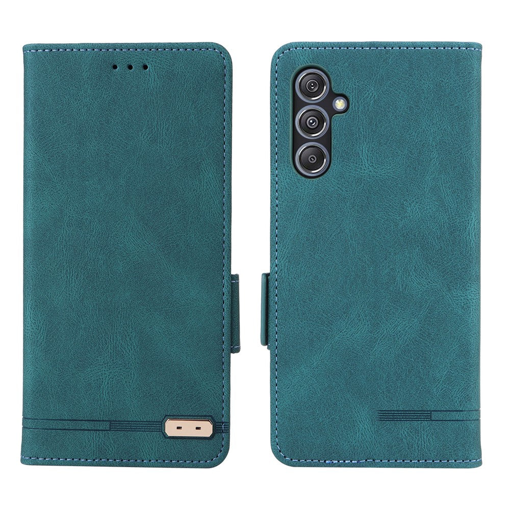 For Samsung Galaxy F34 5G / M34 5G PU Leather Wallet Phone Case with Hardware Decor and Anti-drop Stand Cover