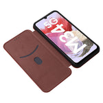 For Samsung Galaxy F34 5G / M34 5G PU Leather Case Carbon Fiber Texture Card Holder Phone Stand Cover