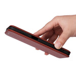 For Samsung Galaxy F34 5G / M34 5G PU Leather Case Carbon Fiber Texture Card Holder Phone Stand Cover