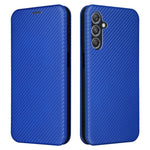For Samsung Galaxy F34 5G / M34 5G PU Leather Case Carbon Fiber Texture Card Holder Phone Stand Cover