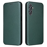 For Samsung Galaxy F34 5G / M34 5G PU Leather Case Carbon Fiber Texture Card Holder Phone Stand Cover