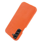 For Samsung Galaxy S21 4G / 5G Magnetic Phone Case Microfiber Lining Genuine Cow Leather Coated PC Shockproof Shell