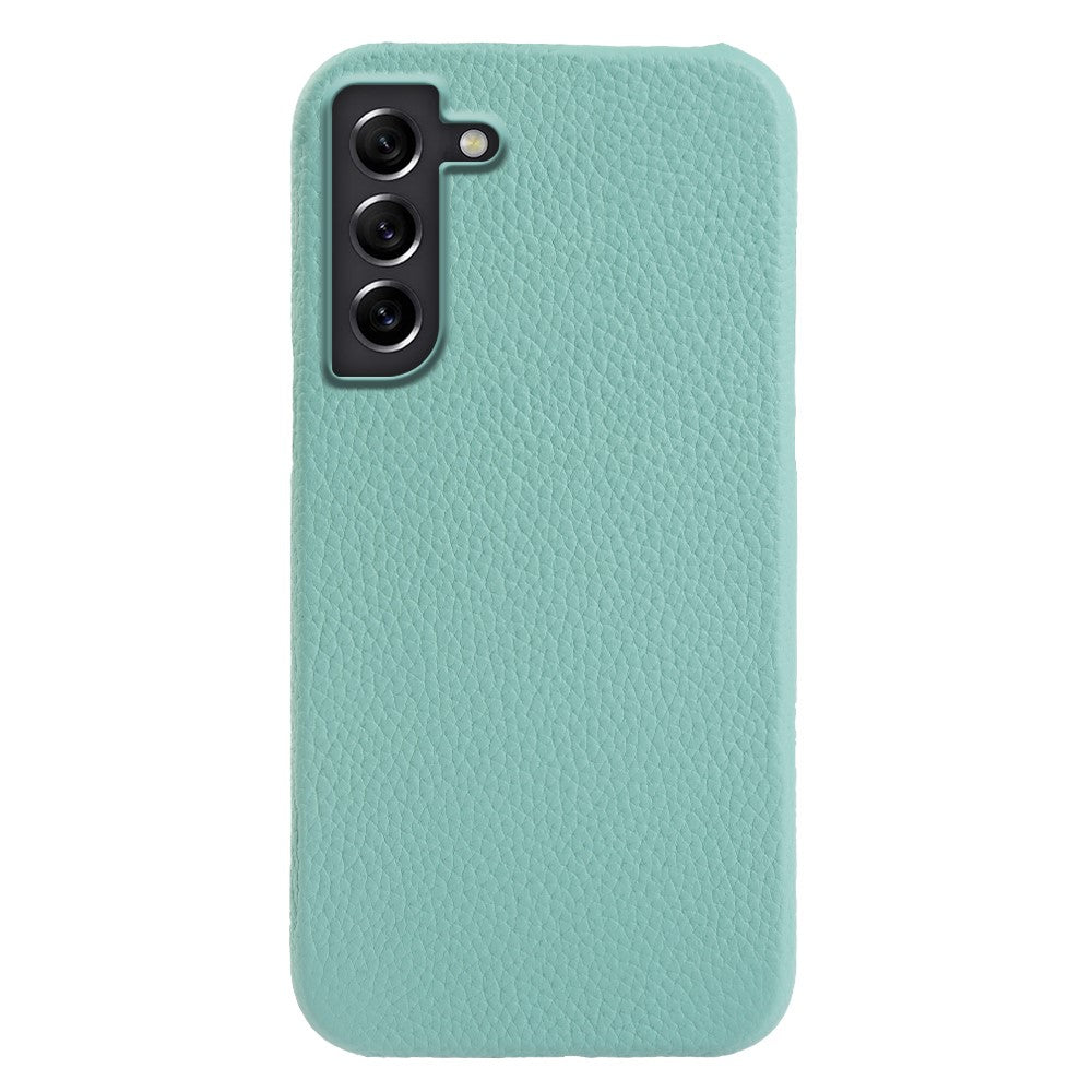 For Samsung Galaxy S21 4G / 5G Magnetic Phone Case Microfiber Lining Genuine Cow Leather Coated PC Shockproof Shell