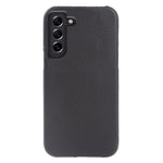 For Samsung Galaxy S21 4G / 5G Magnetic Phone Case Microfiber Lining Genuine Cow Leather Coated PC Shockproof Shell
