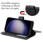 For Samsung Galaxy S23 FE Leather Case with 10 Card Holder Phone Cover Stand