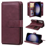 For Samsung Galaxy S23 FE Leather Case with 10 Card Holder Phone Cover Stand