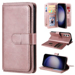 For Samsung Galaxy S23 FE Leather Case with 10 Card Holder Phone Cover Stand