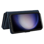 Samsung Galaxy S23 FE Plånboksfodral med dragkedja, 15 kortfack och rem Läderfodral
