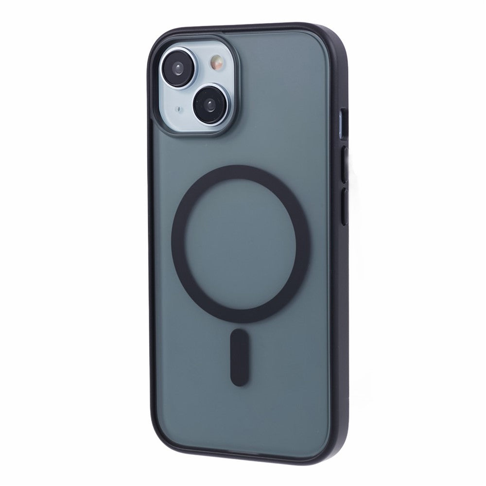 Til iPhone 15 Plus Mat Telefoncover Kompatibel med MagSafe PC+TPU Bagcover