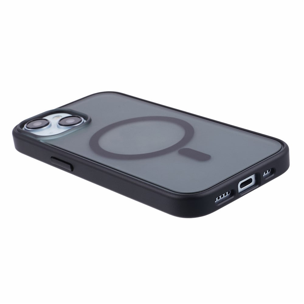 Matt mobilskal för iPhone 15 Plus, kompatibelt med MagSafe PC+TPU-bakstycke