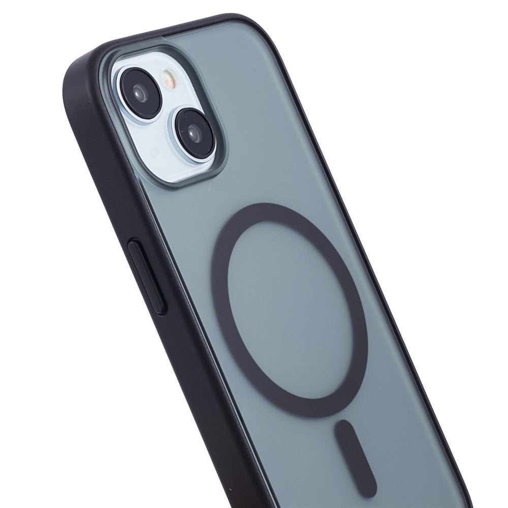 Matt mobilskal för iPhone 15 Plus, kompatibelt med MagSafe PC+TPU-bakstycke