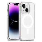 Matt mobilskal för iPhone 15 Plus, kompatibelt med MagSafe PC+TPU-bakstycke