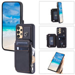 009 Til Samsung Galaxy A52 4G / A52 5G / A52s 5G RFID Blokerende Telefonetui PU+TPU Cover Stativ Lynlås Pung Skal med Rem