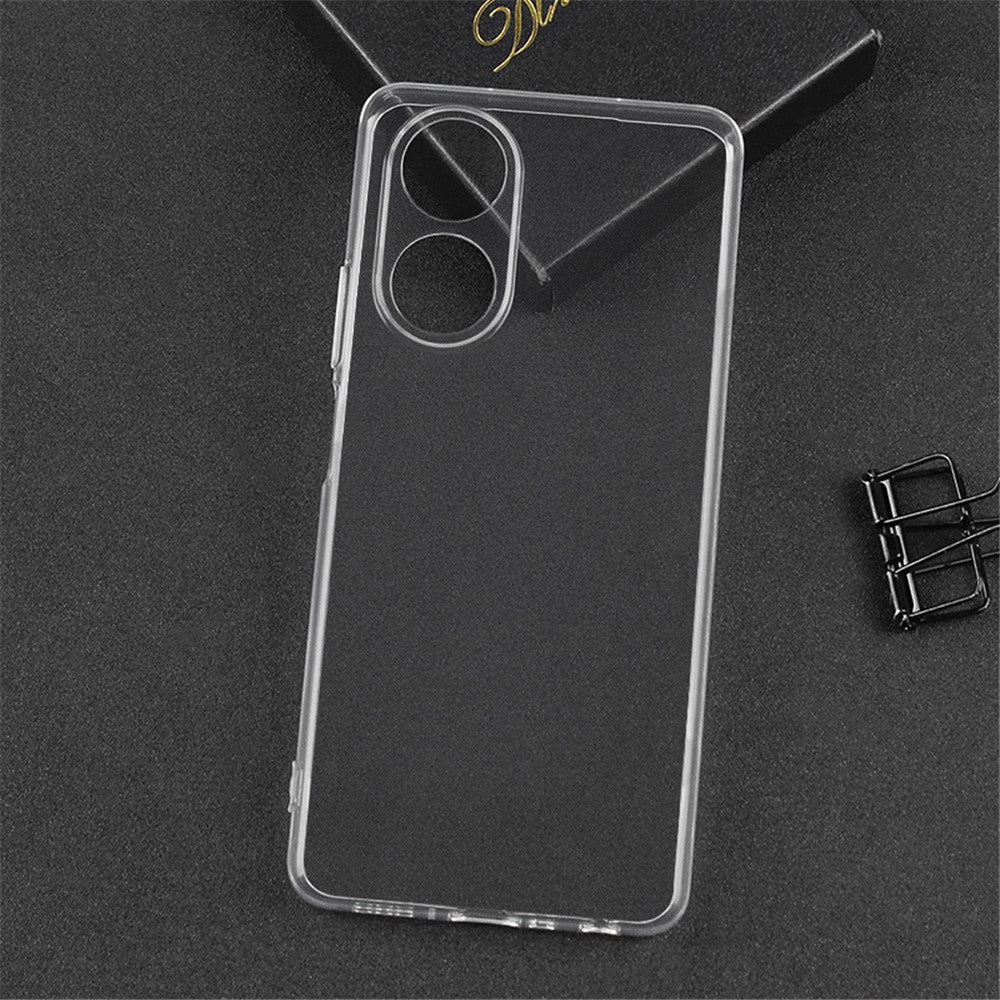 For Oppo A58 4G Cell Phone Cover TPU Clear Case Precise Cutouts Ultra-Thin Phone Back Shell