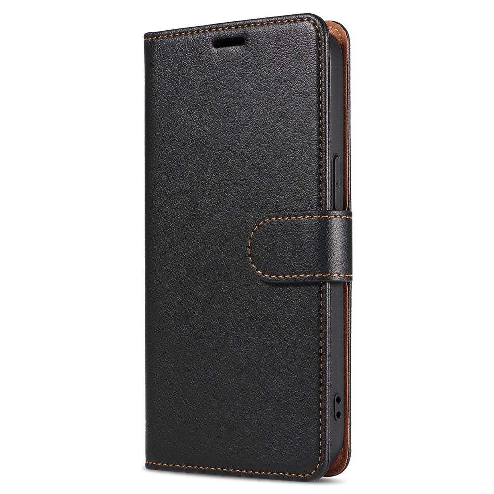 001 For iPhone 15 Pro Max Magnetic Closure Phone Case RFID Blocking Wallet PU Leather Stand Cover