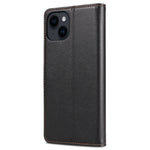 001 For iPhone 15 Pro Max Magnetic Closure Phone Case RFID Blocking Wallet PU Leather Stand Cover