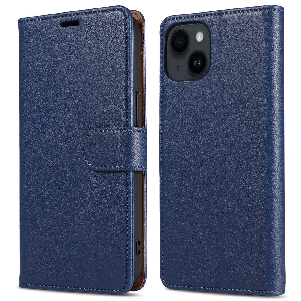 001 For iPhone 15 Pro Max Magnetic Closure Phone Case RFID Blocking Wallet PU Leather Stand Cover