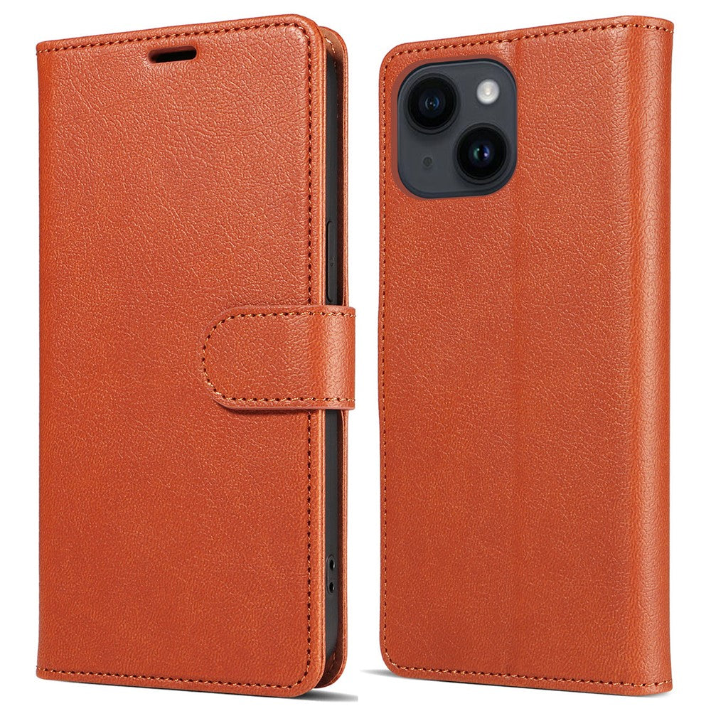 001 For iPhone 15 Pro Max Magnetic Closure Phone Case RFID Blocking Wallet PU Leather Stand Cover