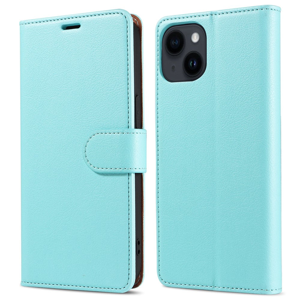 001 For iPhone 15 Pro Max Magnetic Closure Phone Case RFID Blocking Wallet PU Leather Stand Cover