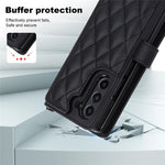 ZD 028 Til Samsung Galaxy Z Fold5 5G PC+PU Læder Flip Cover Stødsikkert Pung Telefoncover med Remme