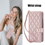 ZD 028 Stødsikkert Cover til Samsung Galaxy Z Fold4 5G PC+PU Læderpung Telefoncover med Remme