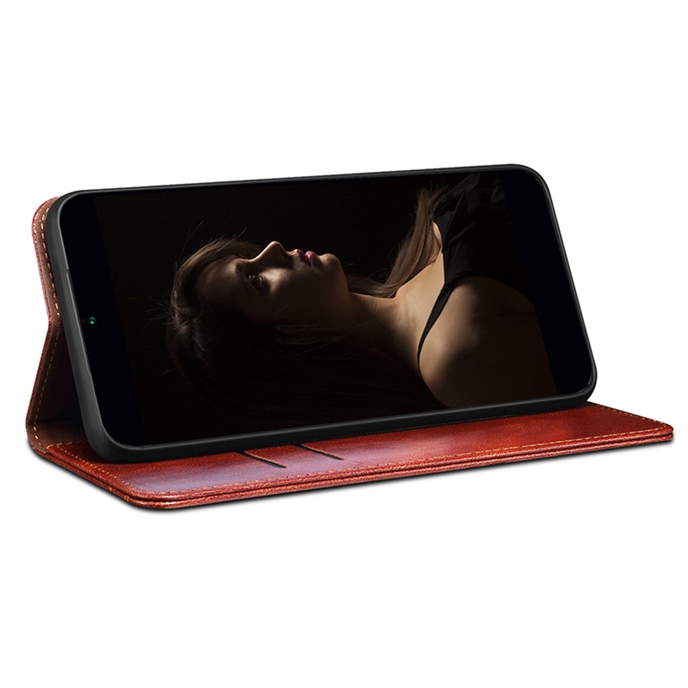 For Oppo Reno10 Pro+ 5G Waxy Crazy Horse Texture Cell Phone Cover Stand Wallet Case PU Leather Phone Shell