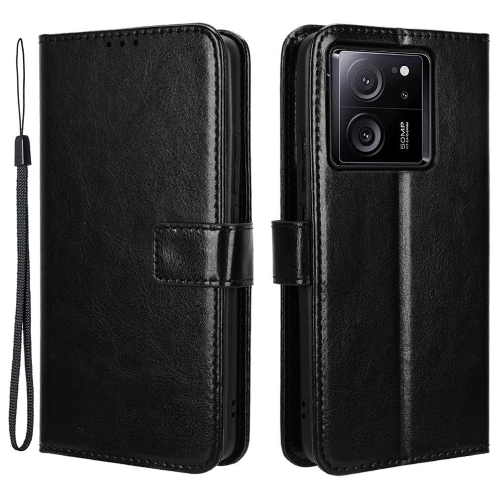 Xiaomi 13T / 13T Pro / Redmi K60 Ultra PU-lädermobilskal Crazy Horse Texture Plånboksfodral
