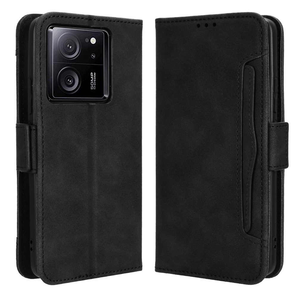 Multiple Card Slots Case for Xiaomi 13T / 13T Pro / Redmi K60 Ultra , Wallet Stand Feature PU Leather Protective Phone Cover
