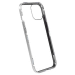 For iPhone 15 Magnetic Cover Metal Frame + Double-sided Tempered Glass Anti-peep Phone Case