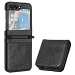 For Samsung Galaxy Z Flip5 5G Phone Case Imprinted Butterflies PU Leather Coated PC Cover