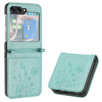 For Samsung Galaxy Z Flip5 5G Phone Case Imprinted Butterflies PU Leather Coated PC Cover