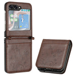 For Samsung Galaxy Z Flip5 5G Phone Case Imprinted Butterflies PU Leather Coated PC Cover