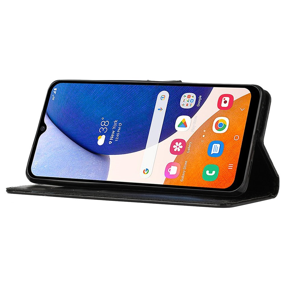 Til Samsung Galaxy Z Fold5 5G Imprinted Butterflies Anti-ridse Telefoncover PU Læder Pung Cover Stativ med Rem