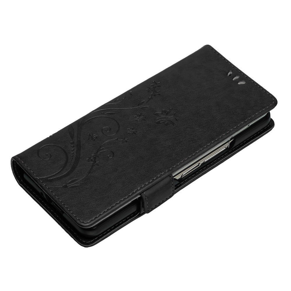 Til Samsung Galaxy Z Fold5 5G Imprinted Butterflies Anti-ridse Telefoncover PU Læder Pung Cover Stativ med Rem