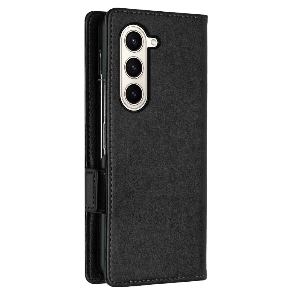 Til Samsung Galaxy Z Fold5 5G Imprinted Butterflies Anti-ridse Telefoncover PU Læder Pung Cover Stativ med Rem