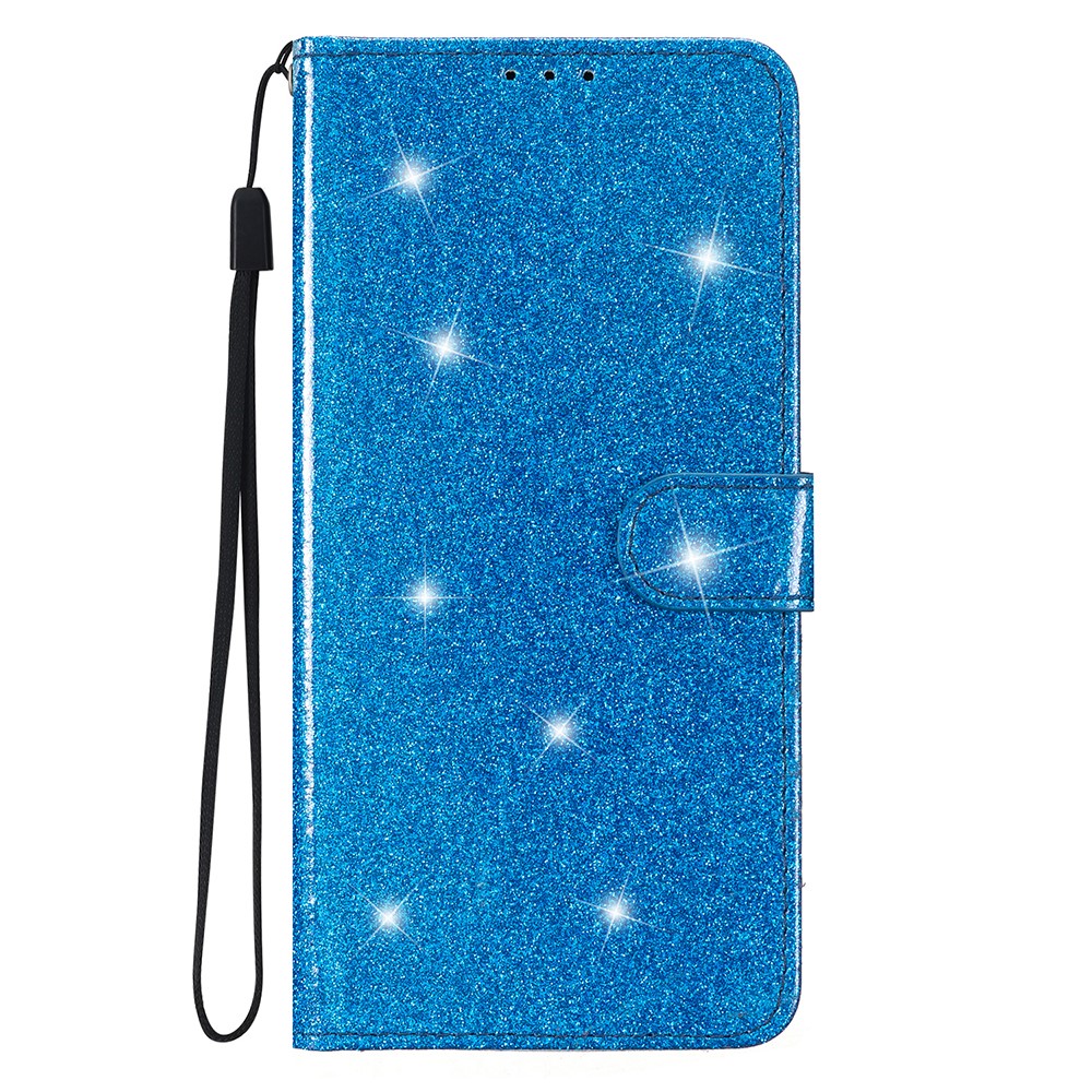 Samsung Galaxy A24 4G (162,1 x 77,6 x 8,3 mm) Glittrigt plånboksfodral i PU-läder, stötsäkert mobilfodral