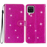For Samsung Galaxy A22 4G (EU Version) Glittery PU Leather Anti-drop Case Flip Wallet Stand Phone Cover